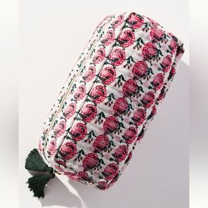 Anthropologie Floral Printed Cosmetic Bag